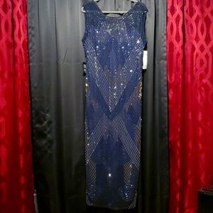 Blue Beaded Dress